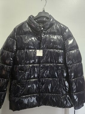 Calvin Klein Shiny Black Puffer Jacket